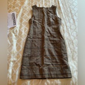 Petite sophisticate plaid dress